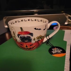 Halloween Pug Dog Mugs Bone China Portobello by Design Pumpkin